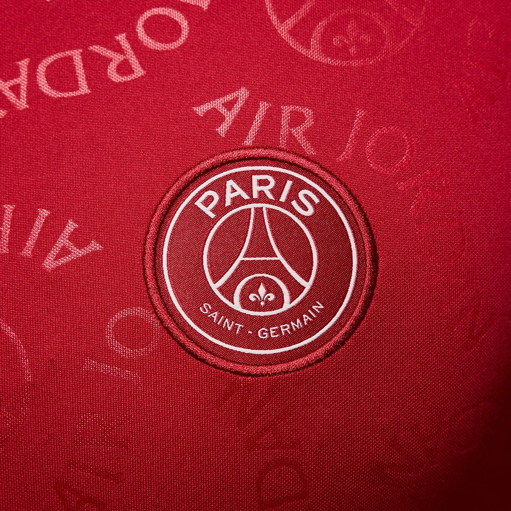 Haut d'avant-match Jordan Brand rouge Paris Saint-Germain 2024/25 Fourth Academy Pro pour homme