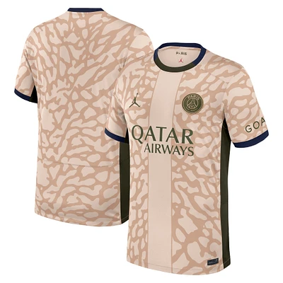 Maillot Jordan Brand Tan Paris Saint-Germain 2023/24 Réplique du Quatrième Stade pour homme