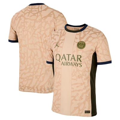 Men's Jordan Brand Tan Paris Saint-Germain 2023/24 Stadium Fourth Replica Jersey