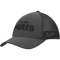 Men's Nike Anthracite Paris Saint-Germain Legacy91 Aerobill Performance Flex Hat