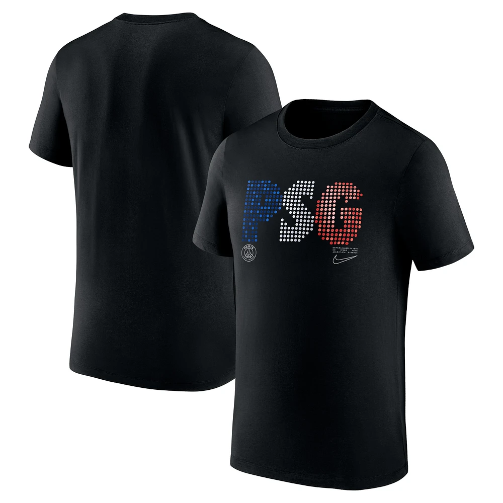 T-shirt Nike noir Paris Saint-Germain Lights pour homme