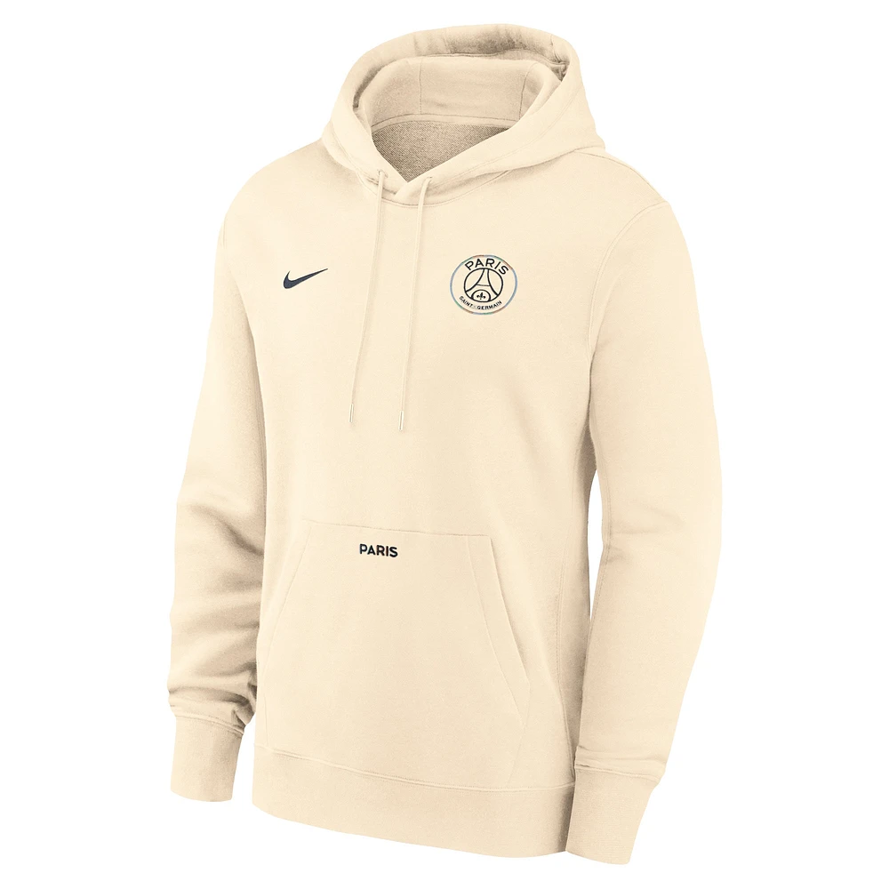 Sweat à capuche Nike Paris Saint-Germain Club crème pour homme