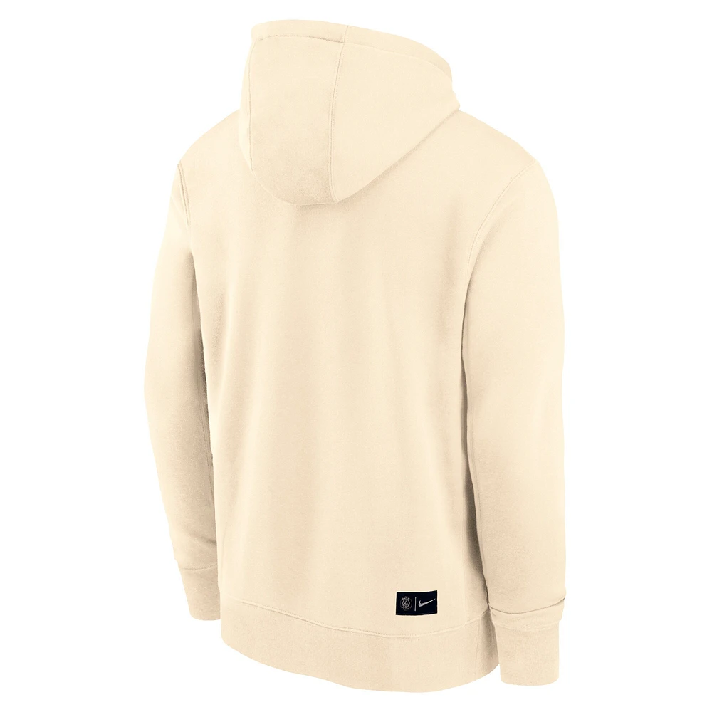Sweat à capuche Nike Paris Saint-Germain Club crème pour homme