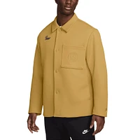 Men's  Nike Gold Paris Saint-Germain Tech Fleece Button-Up Shacket