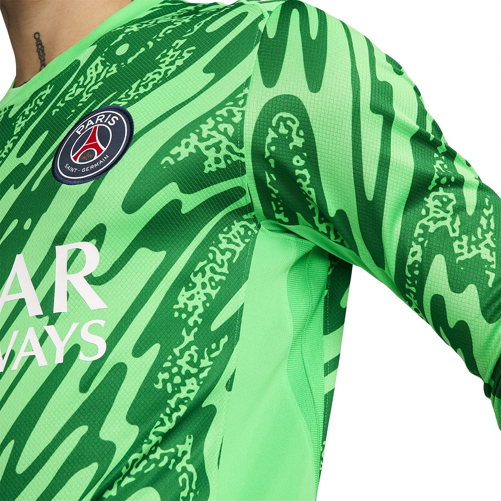 Men's Nike  Green Paris Saint-Germain 2024/25 Goalkeeper Replica Stadium Long Sleeve Jersey