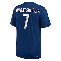 Men's Nike Khvicha Kvaratskhelia Navy Paris Saint-Germain 2024/25 Home Authentic Player Jersey