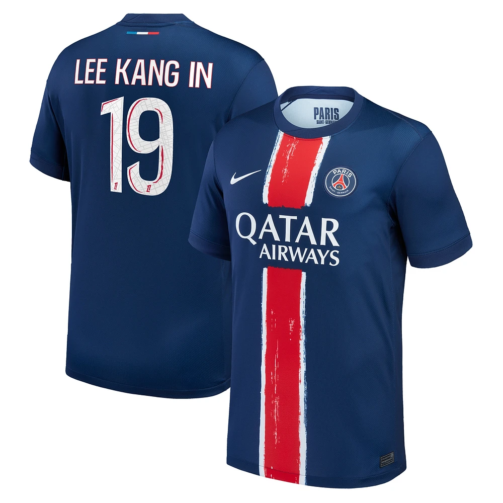 Maillot de joueur réplique Nike Lee Kang pour homme - Bleu marine Paris Saint-Germain 2024/25