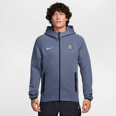 Men's Nike Light Blue Paris Saint-Germain Tech Fleece Full-Zip Hoodie