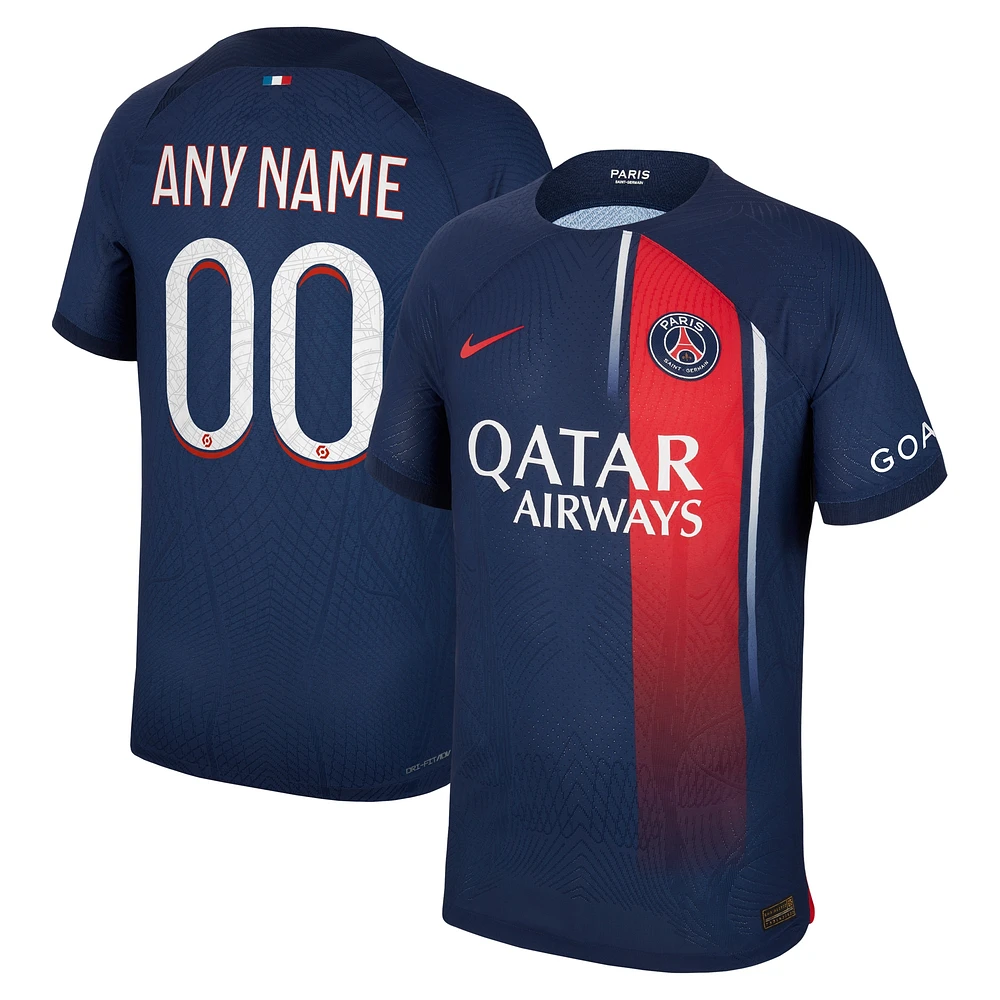 Maillot Nike Paris Saint-Germain 2023/24 Domicile Authentique Personnalisé Homme Bleu Marine