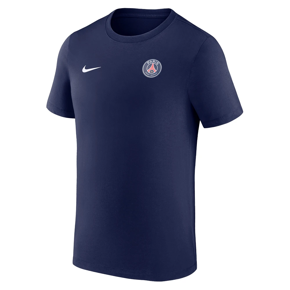 T-shirt essentiel Nike bleu marine Paris Saint-Germain Club pour homme