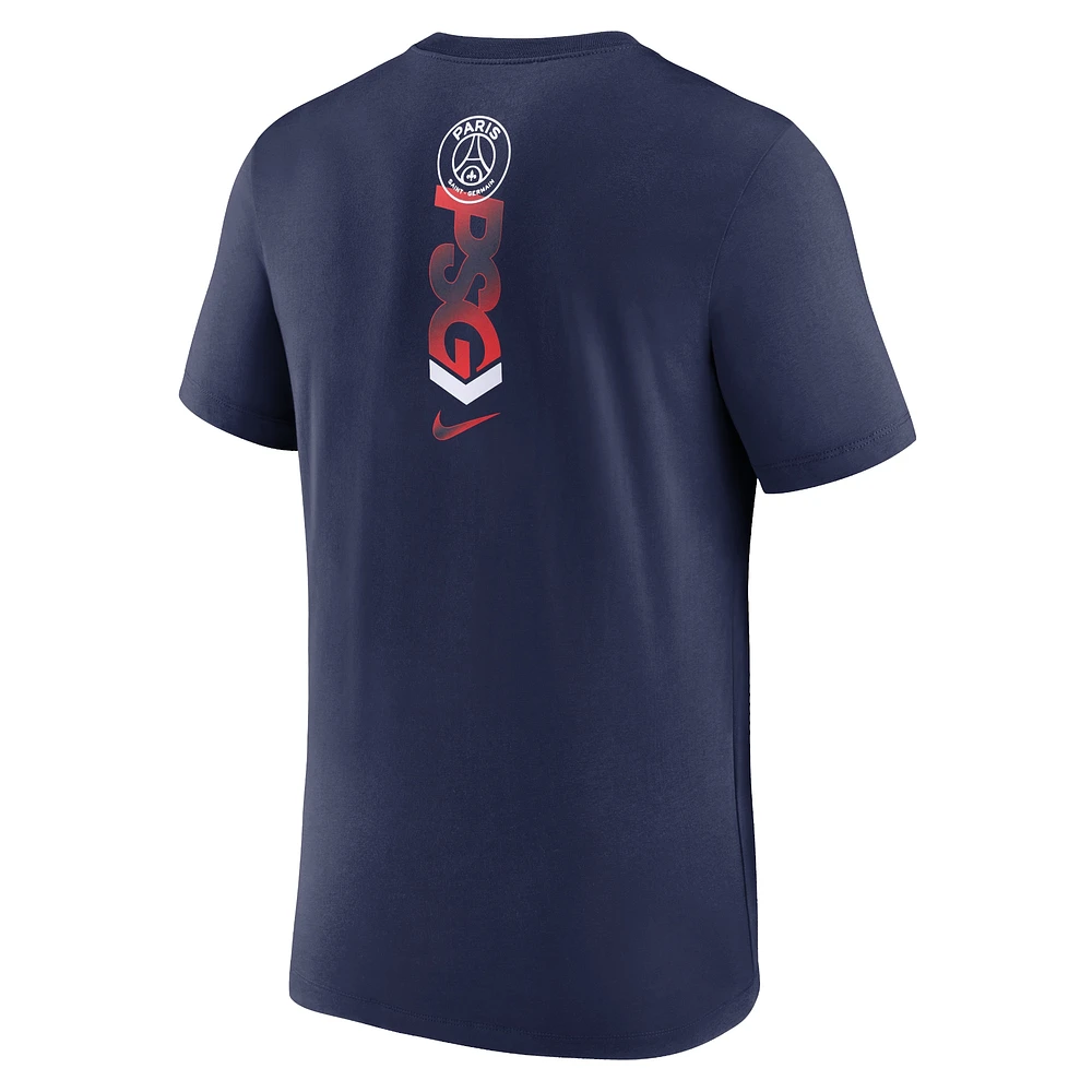 T-shirt Nike bleu marine à manches Mercurial Paris Saint-Germain pour homme