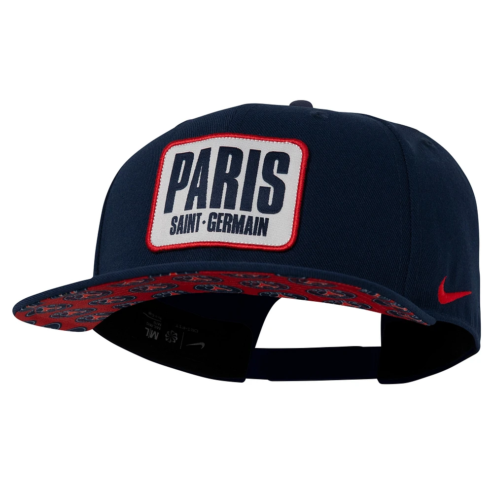 Casquette Snapback Paris Saint-Germain Pro Nike bleu marine pour homme