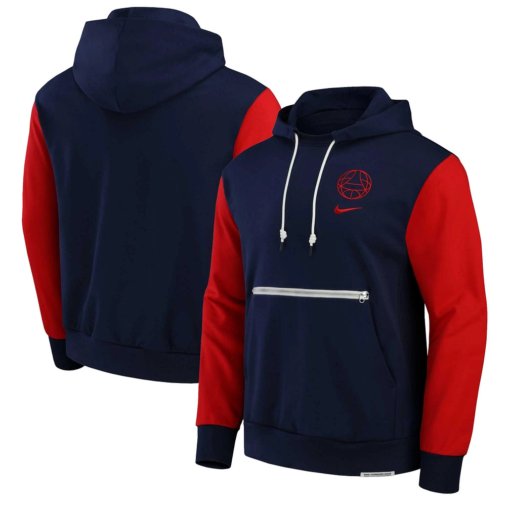 Sweat à capuche Nike Paris Saint-Germain Standard Issue bleu marine pour homme