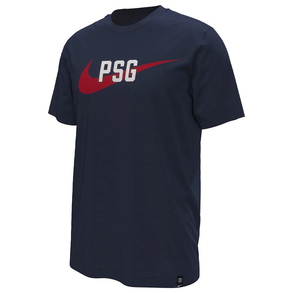 T-shirt Nike Paris Saint-Germain Swoosh bleu marine pour homme