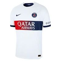 Maillot Nike Paris Saint-Germain 2023/24 Extérieur Vapor Match Authentique Personnalisé Blanc pour Homme