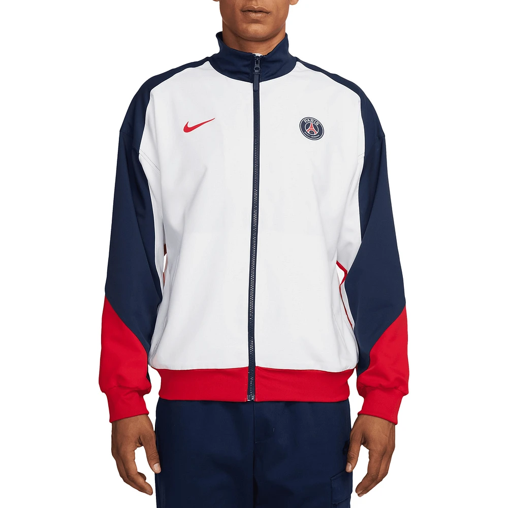 Veste entièrement zippée Nike Paris Saint-Germain 2024/25 Strike Anthem pour homme blanche