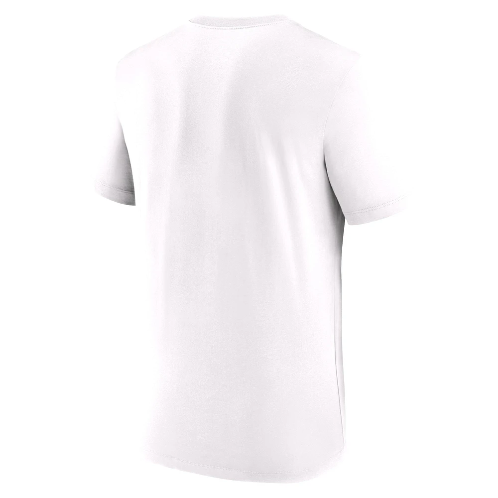 T-shirt Nike blanc avec écusson du Paris Saint-Germain pour homme