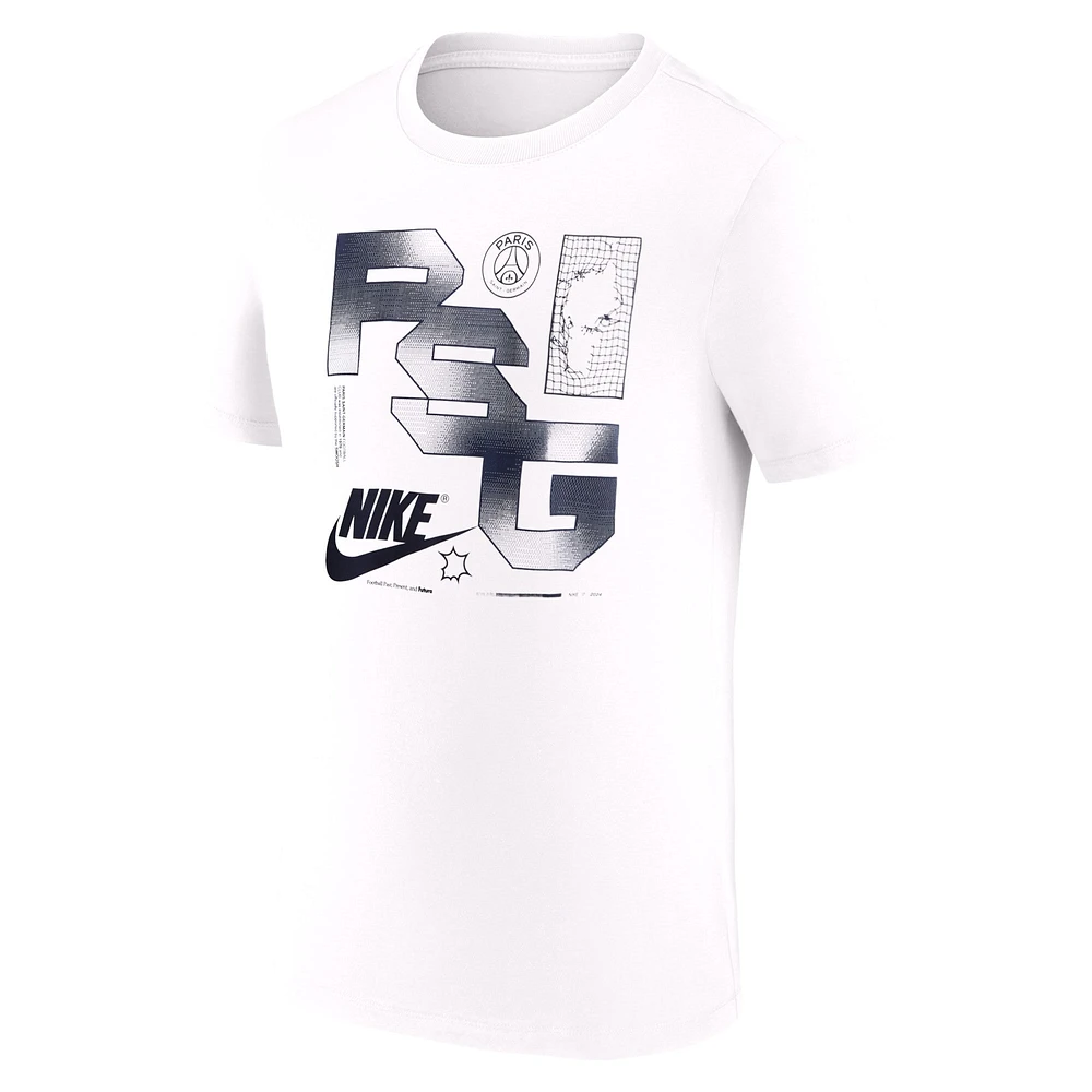 T-shirt Nike Paris Saint-Germain Futura blanc pour homme