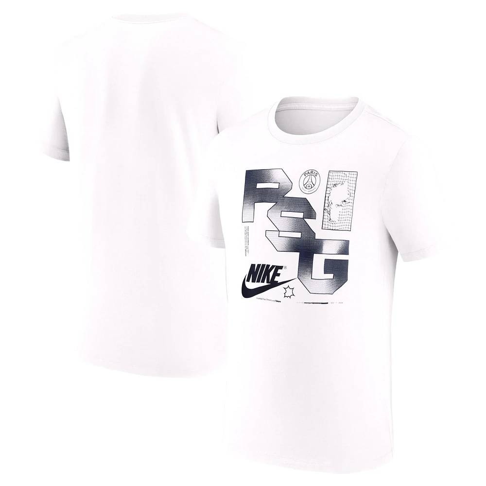 T-shirt Nike Paris Saint-Germain Futura blanc pour homme