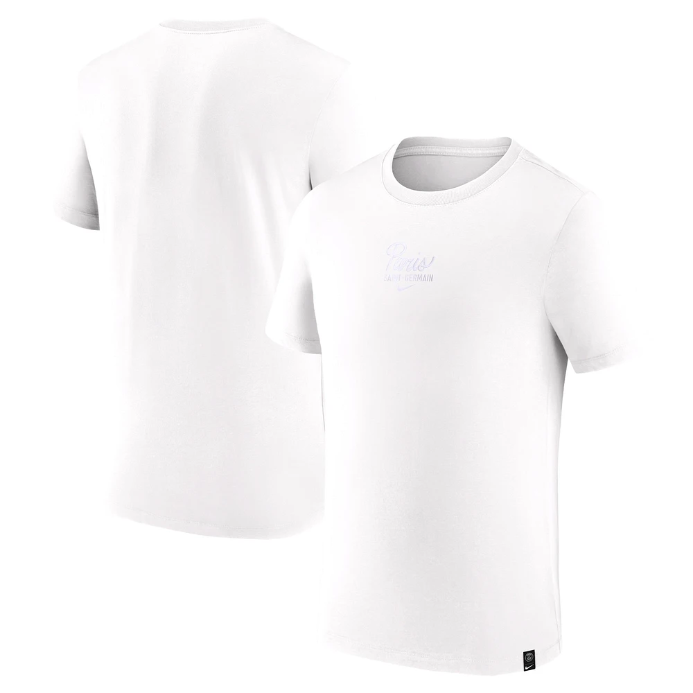 Men's Nike White Paris Saint-Germain Premium Essential T-Shirt