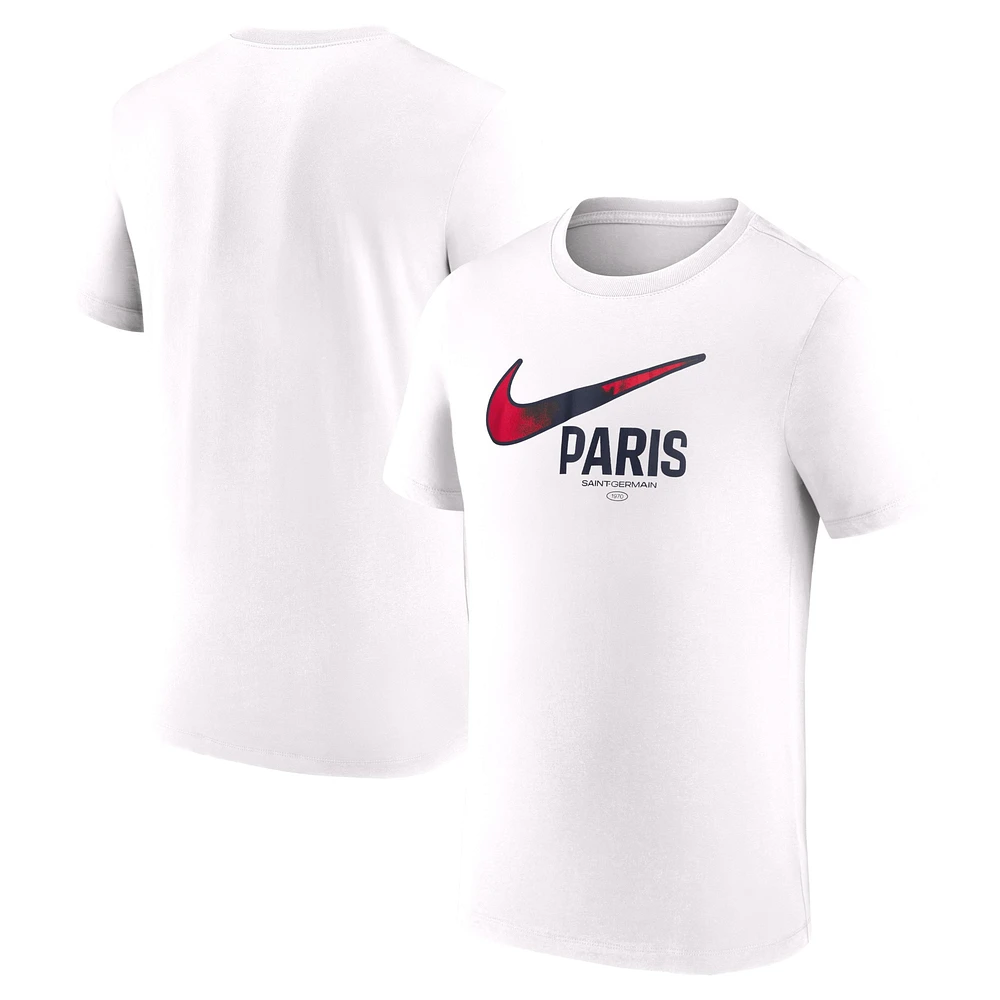 T-shirt Nike blanc Paris Saint-Germain Swoosh pour homme