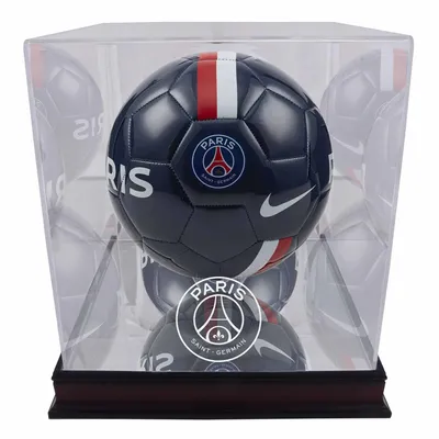 Paris Saint-Germain Fanatics Authentic Mahogany Team Logo Soccer Ball Display Case