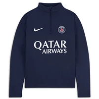 Sweat-shirt demi-zip Nike bleu marine Paris Saint-Germain 2024/25 Academy Pro Drill pour enfants d'âge préscolaire