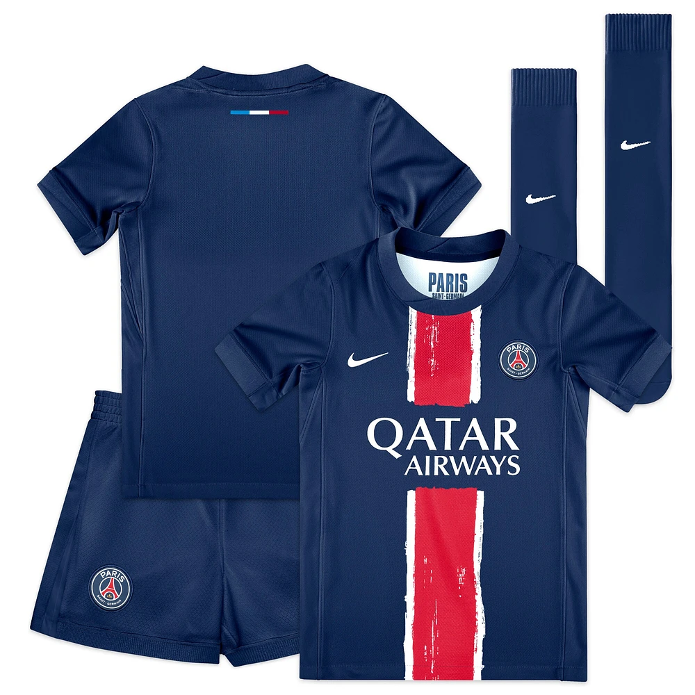 Ensemble de kit stade réplique à domicile Nike Navy Paris Saint-Germain 2024/25 préscolaire