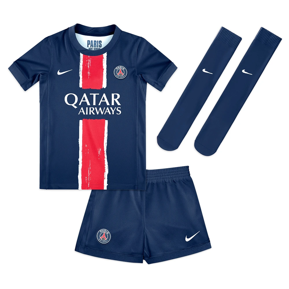 Ensemble de kit stade réplique à domicile Nike Navy Paris Saint-Germain 2024/25 préscolaire