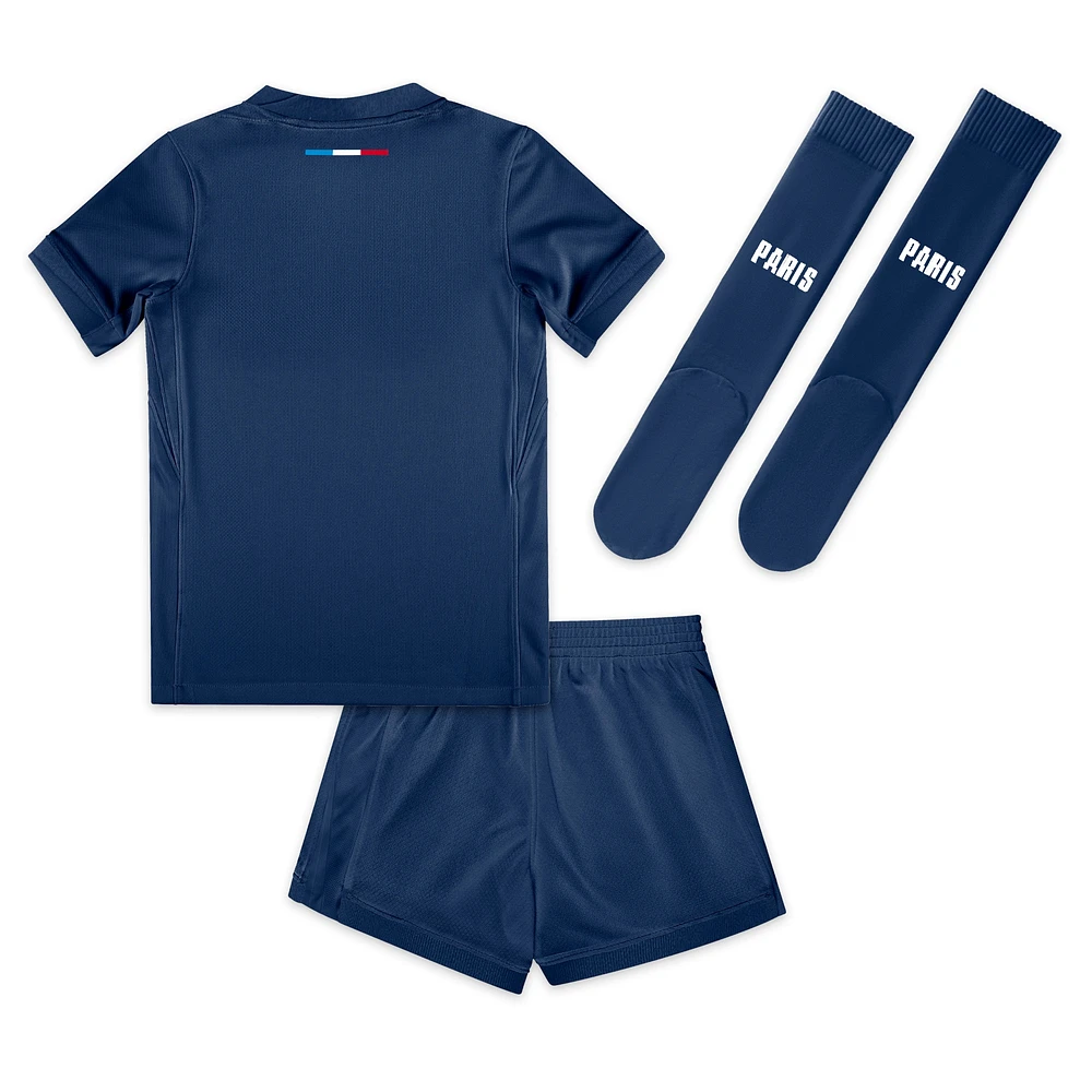 Ensemble de kit stade réplique à domicile Nike Navy Paris Saint-Germain 2024/25 préscolaire