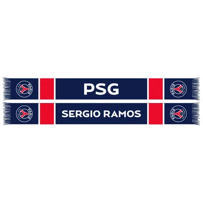 Sergio Ramos Paris Saint-Germain Player HD Knit Scarf - Navy/Red