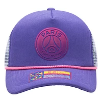 Casquette réglable unisexe violet Paris Saint-Germain Serve Trucker