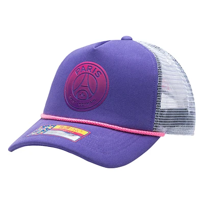 Casquette réglable unisexe violet Paris Saint-Germain Serve Trucker