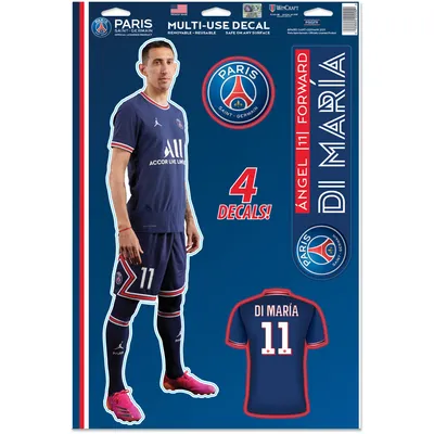 WinCraft Angel Di Maria Paris Saint-Germain 11'' x 17'' Multi-Use Player Decal Sheet