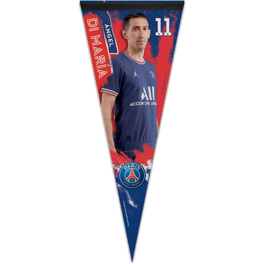 WinCraft Angel Di Maria Paris Saint-Germain 12" x 30" Player Premium Quality Pennant