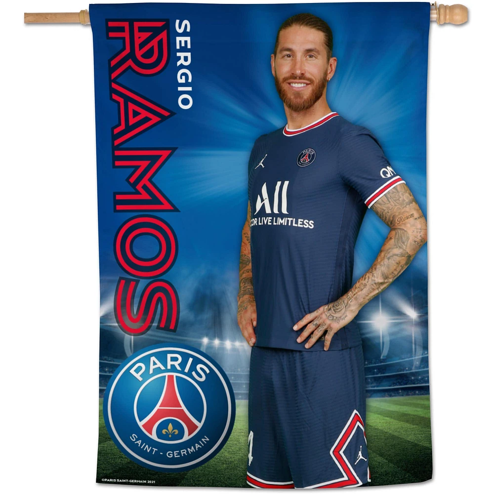 WCR PSG NONE 4 SERGIO RAM Joueur WCR S22 1 FACE 28X40 VERTICAL BANNIÈRE FLABAN