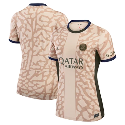 Maillot Jordan Brand Tan Paris Saint-Germain 2023/24 Réplique du Quatrième Stade pour Femme