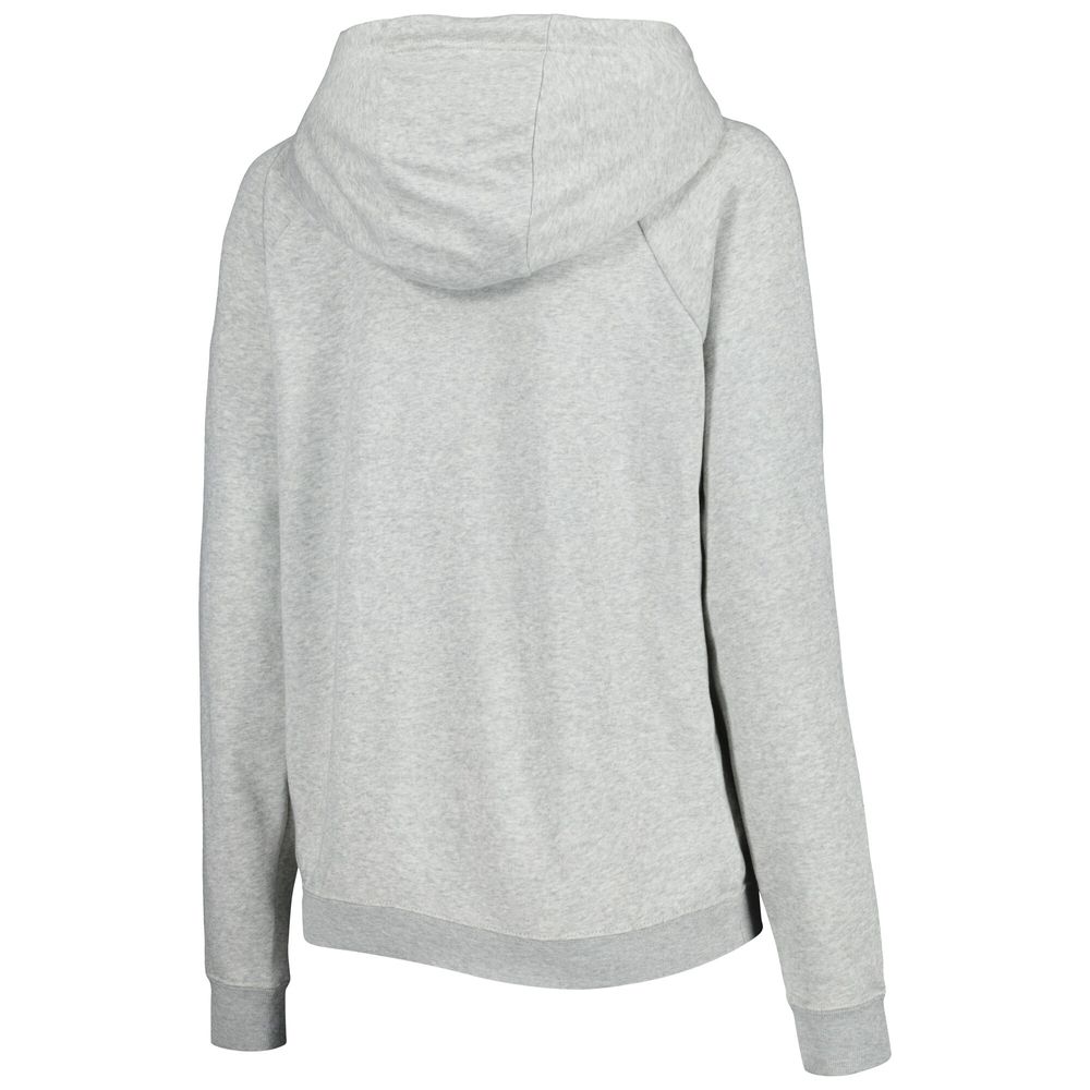 Women's Nike Heather Gray Paris Saint-Germain Varsity Raglan Tri-Blend Pullover Hoodie