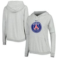 Women's Nike Heather Gray Paris Saint-Germain Varsity Raglan Tri-Blend Pullover Hoodie