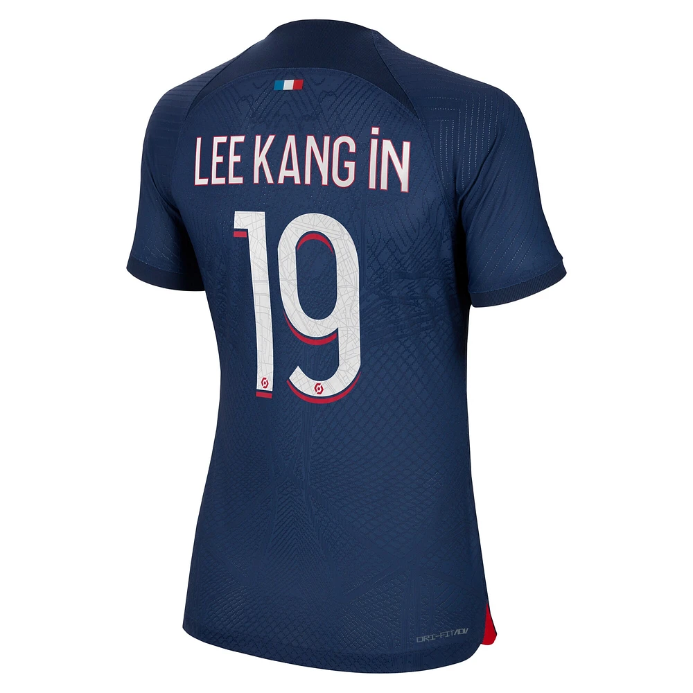 Maillot Nike Lee Kang Navy Paris Saint-Germain 2023/24 Home Authentic Player pour Femme