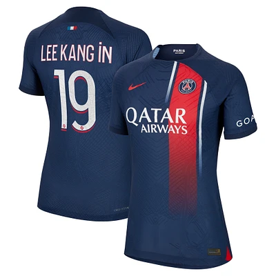 Maillot Nike Lee Kang Navy Paris Saint-Germain 2023/24 Home Authentic Player pour Femme