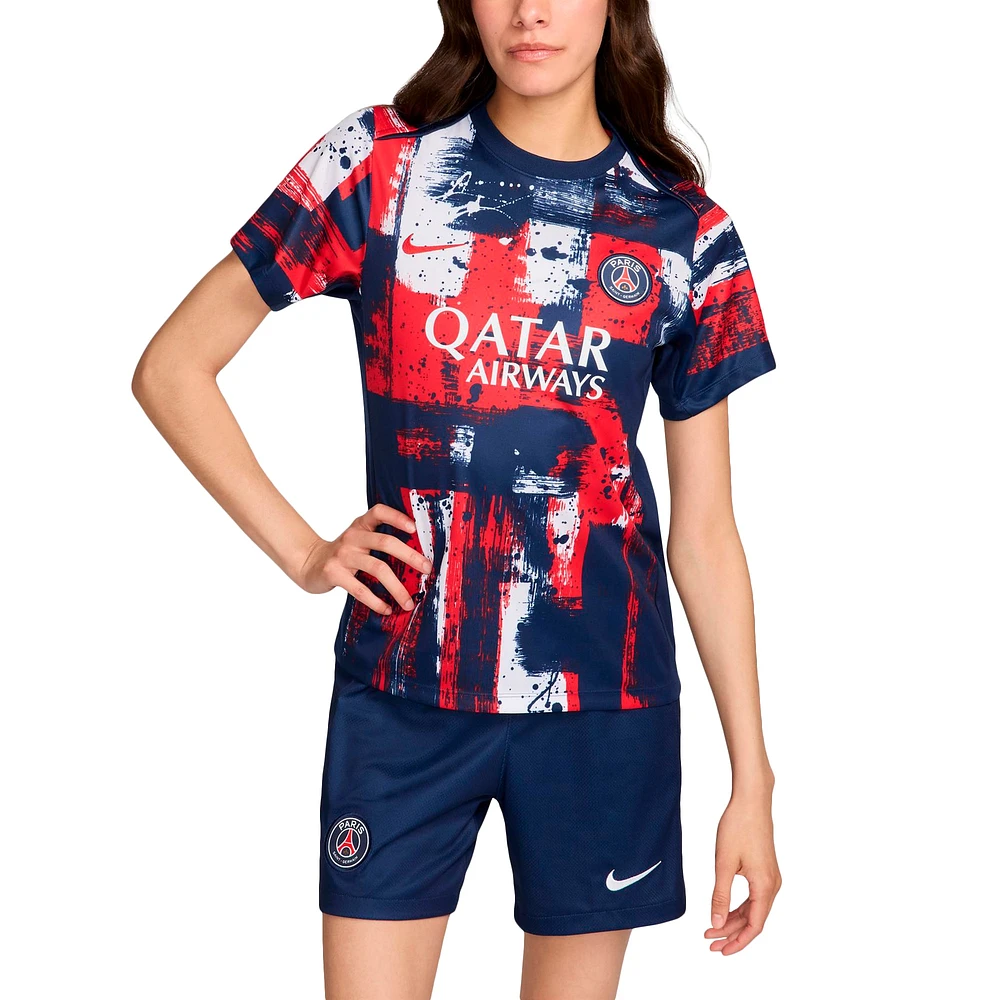 Women's Nike  Navy Paris Saint-Germain 2024/25 Home Academy Pro Pre-Match Top