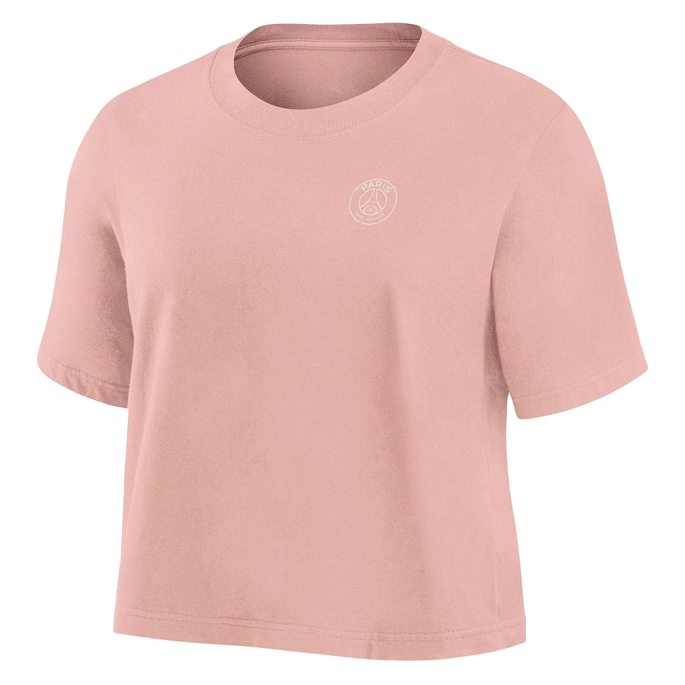 T-shirt court Nike Paris Saint-Germain Voice pour femme rose