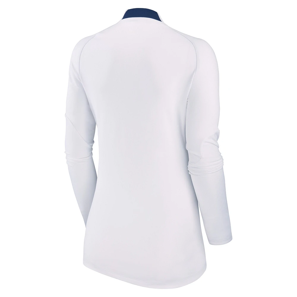 Haut à quart de zip Nike Paris Saint-Germain Strike Drill Raglan Performance pour femme - Blanc