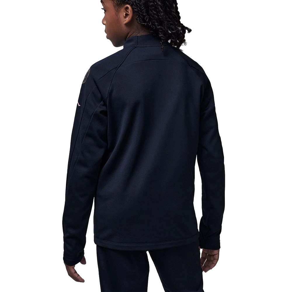 Youth Jordan Brand  Black Paris Saint-Germain 2024/25 Academy Drill Quarter-Zip Top