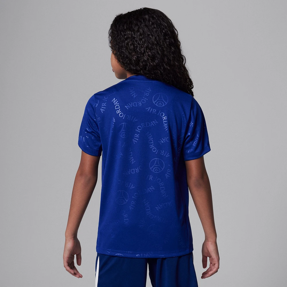 Youth Jordan Brand Blue Paris Saint-Germain 2024/25 Fourth Academy Pro Pre-Match Top