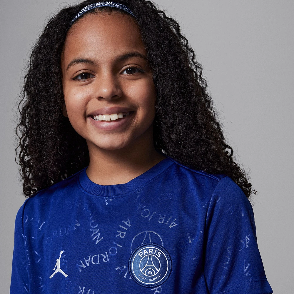 Youth Jordan Brand Blue Paris Saint-Germain 2024/25 Fourth Academy Pro Pre-Match Top