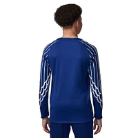 Youth Jordan Brand Blue Paris Saint-Germain 2024/25 Fourth Replica Long Sleeve Jersey