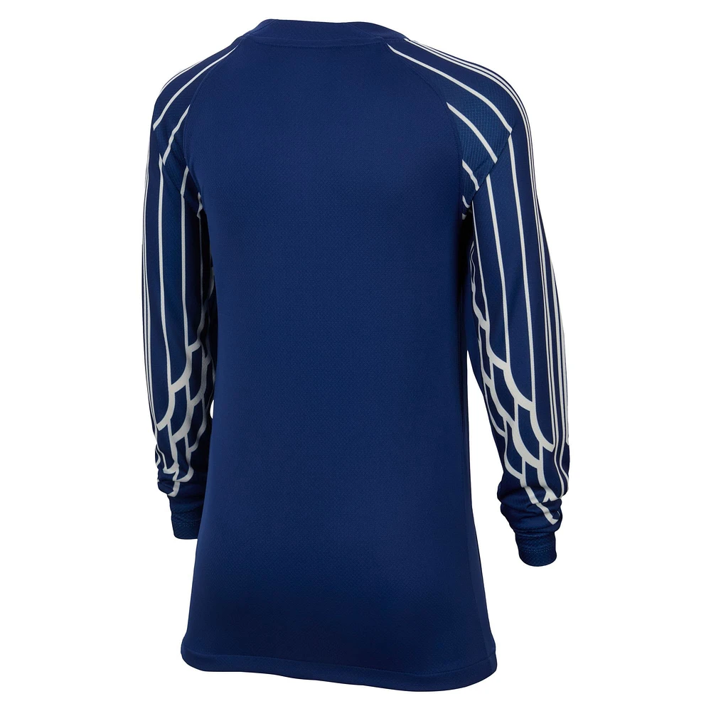 Youth Jordan Brand Blue Paris Saint-Germain 2024/25 Fourth Replica Long Sleeve Jersey