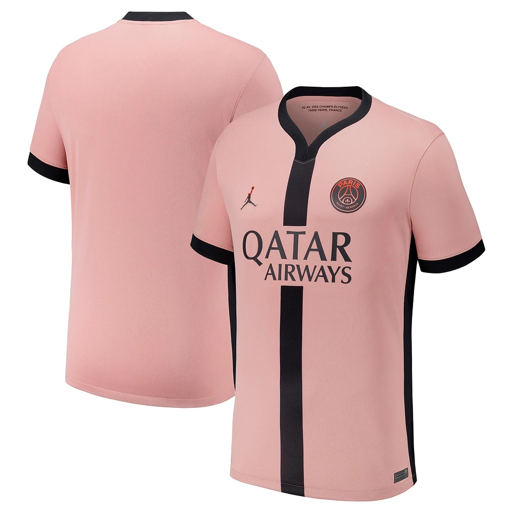 Youth Jordan Brand Pink Paris Saint-Germain 2024/25 Third Replica Jersey